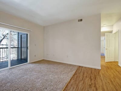 Empty living space in a senior apartment