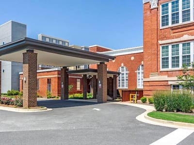 Front entrance of a senior living facility