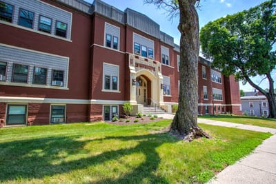 Exterior view of Nathan Hale Apartments building