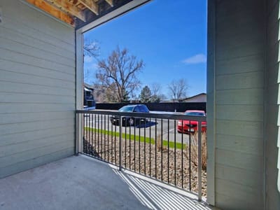 View from a balcony showing outdoor space.
