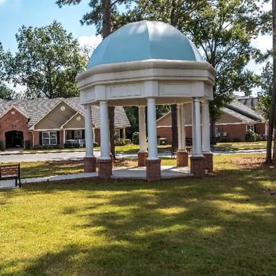 Outdoor gazebo in a senior living community