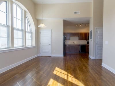 Bright interior of a senior living apartment