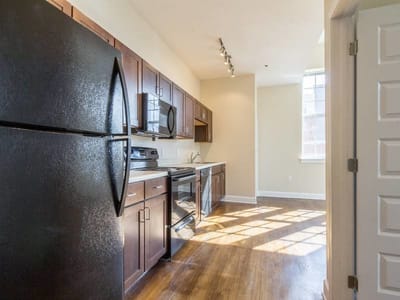 Bright and modern kitchen space in independent living.