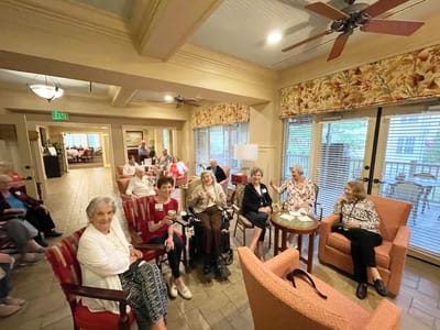 Residents socializing in a common area