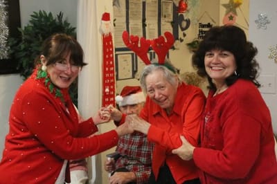 Residents enjoying a festive celebration together