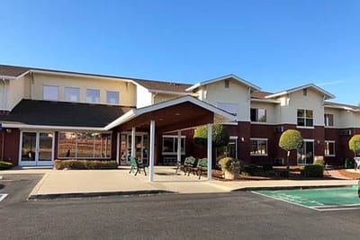 Exterior view of Vineville Tower's entrance.