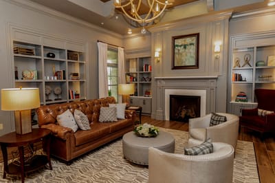 Cozy common area with seating and decor