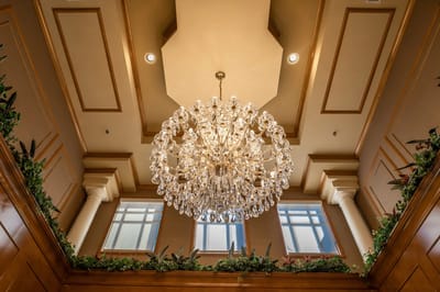 Chandelier in a well-lit interior space