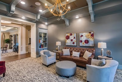Comfortable lounge area with seating and decor