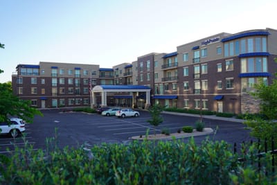 Exterior view of HighPointe Assisted Living building