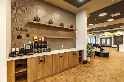 Interior coffee bar in a common area