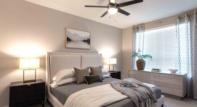 Cozy bedroom in a senior living facility