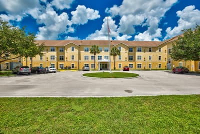 Exterior view of the assisted living facility.