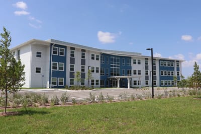Exterior view of the facility building