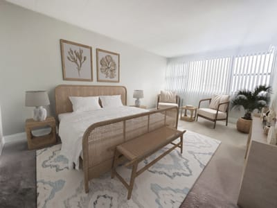 Cozy interior of a resident's bedroom