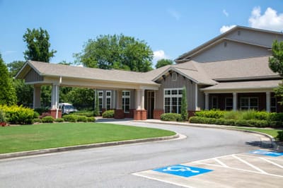 Exterior view of the facility entrance.