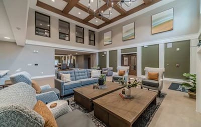 Comfortable common area with modern decor