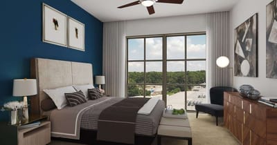 Well-furnished private resident room with large window
