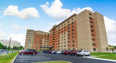 Exterior view of the residential building.