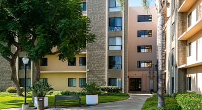 Exterior view of Center Place Senior Apartments.