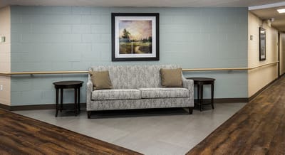 Comfortable seating area in a common area