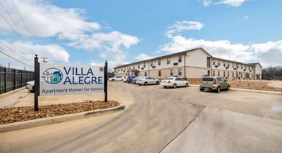 Exterior view of Villa Alegre senior apartments