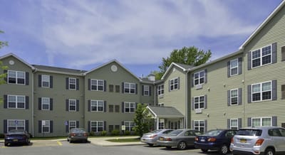Exterior view of a senior apartment building