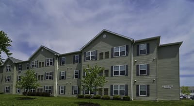 Exterior view of the Center Place Senior Apartments.