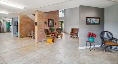 Common area with seating and decor