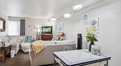 Cozy living room space with modern decor