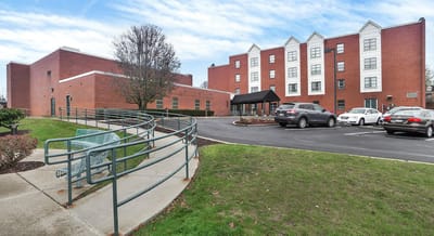 Exterior view of Center Place Senior Apartments.