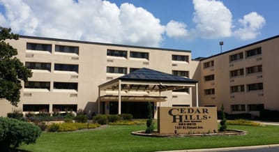 Exterior view of Cedar Hills Senior Apartments
