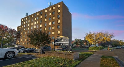 Exterior view of Center Place Senior Apartments