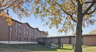 Exterior view of a senior apartment building