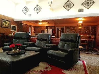 Comfortable seating area in a common room