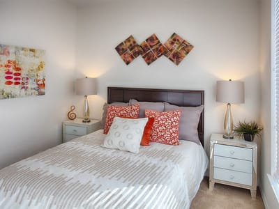 Well-decorated private bedroom with modern amenities