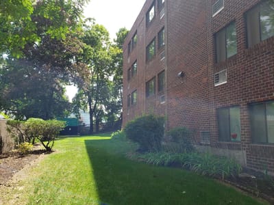 Well-maintained outdoor space with landscaping