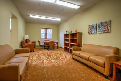 Interior common area with seating and decor