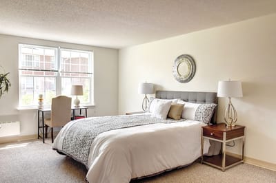 Cozy and inviting bedroom with natural light