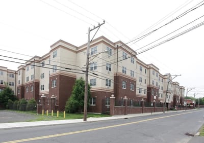 Exterior view of RiverView Apartments facility