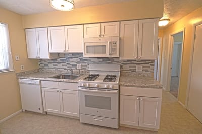 Bright and modern kitchen in a senior living facility