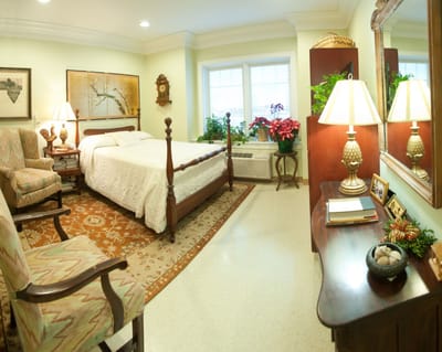 Cozy private resident room with decorative elements