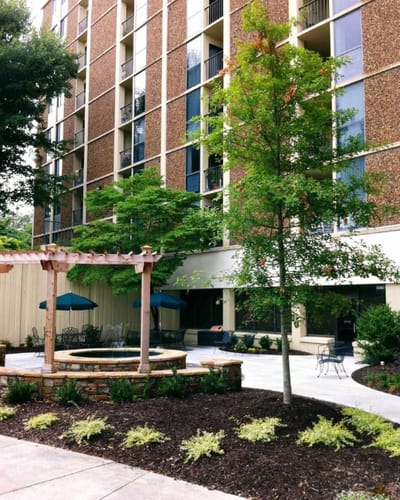 Outdoor courtyard area of Campbell-Stone Sandy Springs