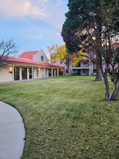 Outdoor space at White Acres Continuous Care Retirement Community
