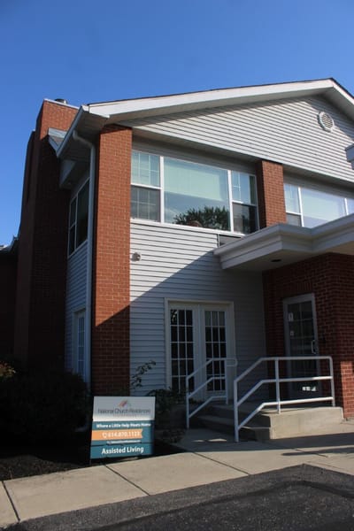 Exterior view of Lincoln Village assisted living facility