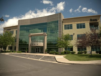 Front exterior view of the Amada Senior Care facility