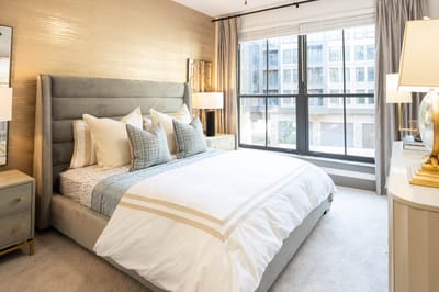Modern bedroom in an assisted living facility