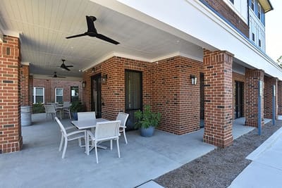 Outdoor seating area at HearthSide Smyrna