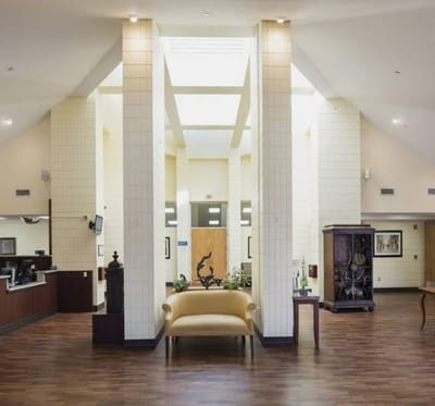 Interior view of the facility's lobby area