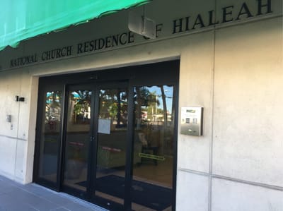 Entrance of the National Church Residence of Hialeah